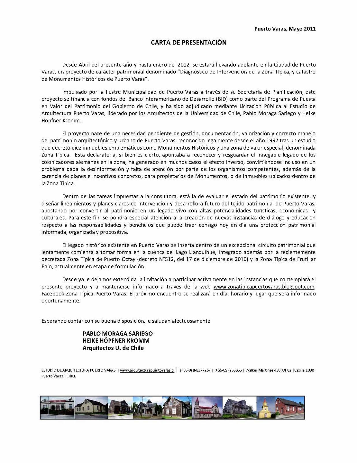 zona típica puerto varas 1 2 carta de presentaciÓn proyecto