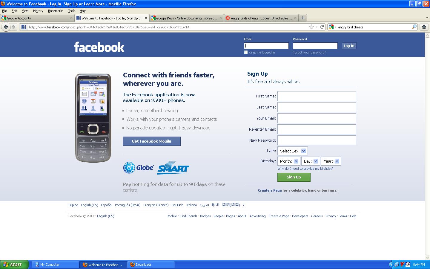 Free Facebook TM and Globe All Firmware Download