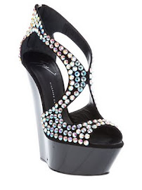 SHOE OF THE MONTH Womens August 2011- GIUSEPPE ZANOTTI DESIGN Crystal embellished wedge