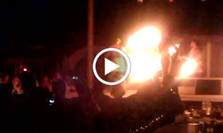 fire knife dancers at Waikiki Starlight Luau at the Hilton Hawaiian Village