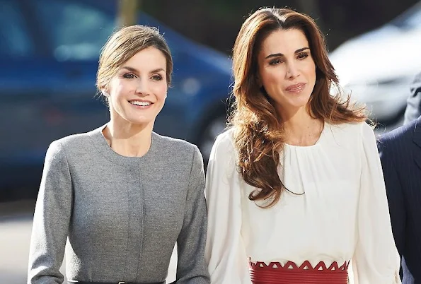 Queen Letizia of Spain and Queen Rania Abdullah of Jordan visit the Molecular Biology Center 'Severo Ochoa' at the Autonoma University