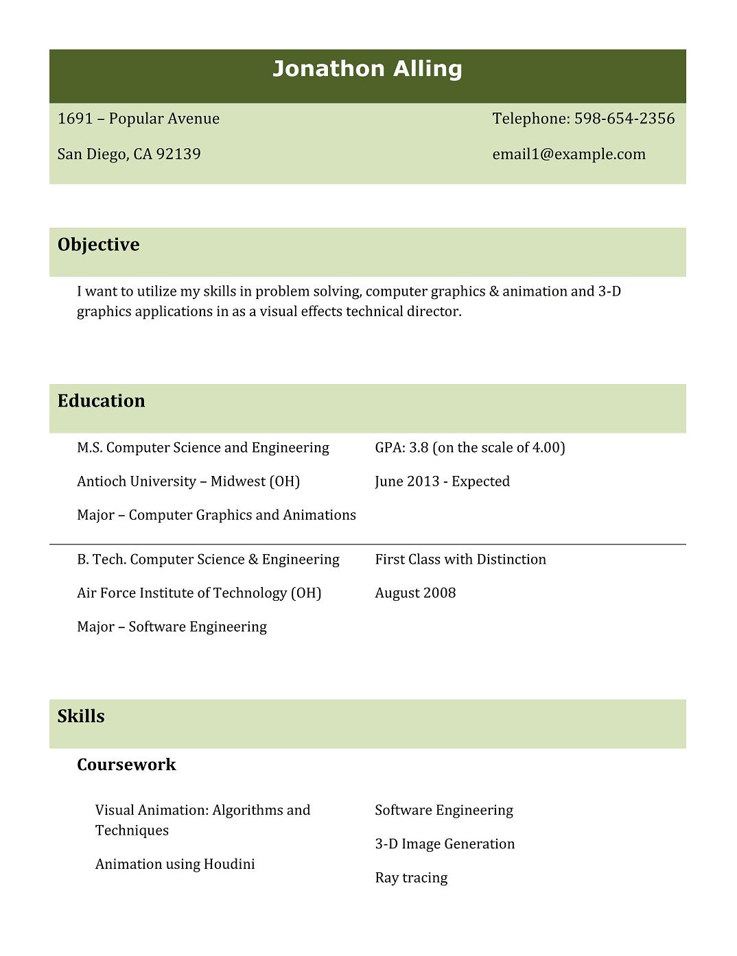 9 best different types of resumes formats sample