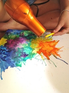 Crayon Splatter Canvas
