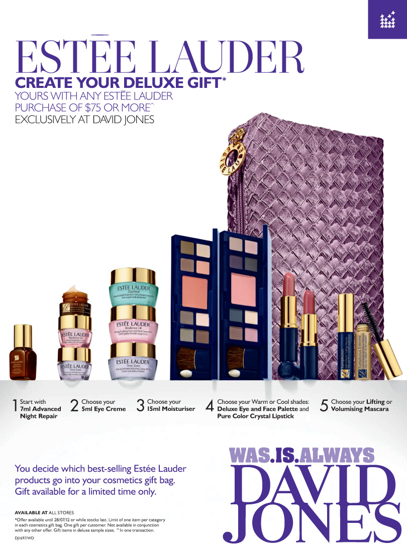 Sydney Gift With Purchase Estee Lauder David Jones Gift with Purchase