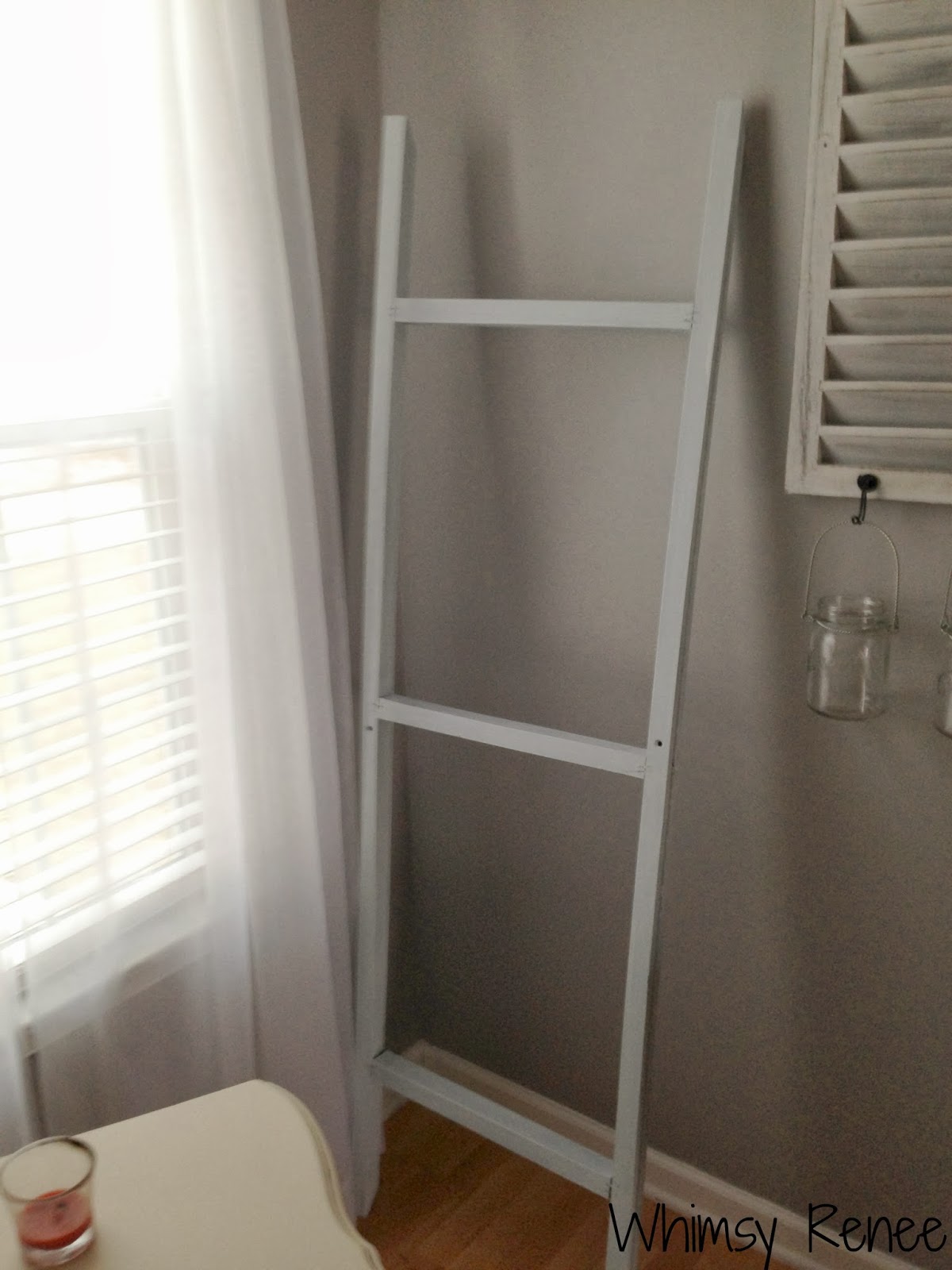 Whimsy Renee Wooden Ladder Turned Blanket Rack