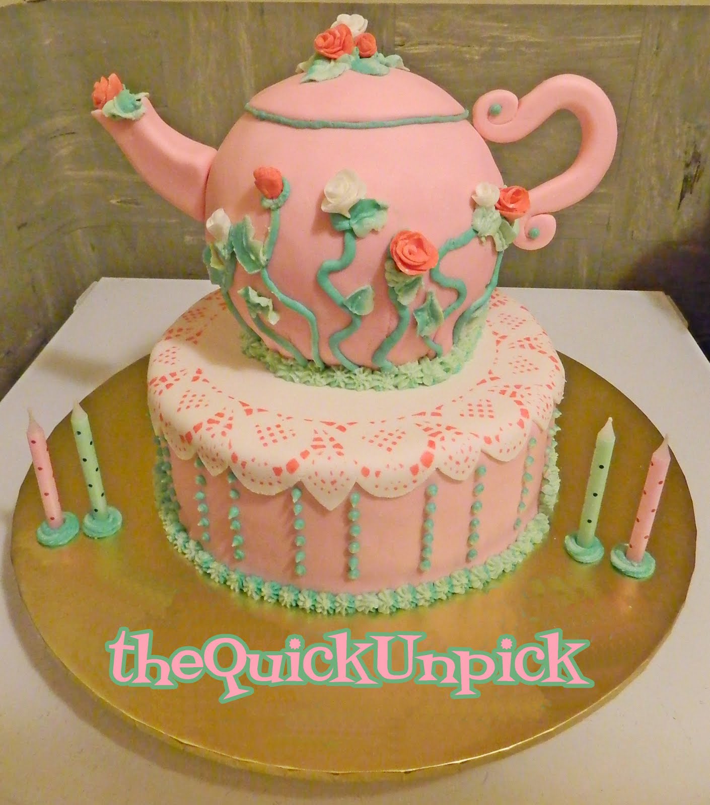 The Quick Unpick The teapot cake...