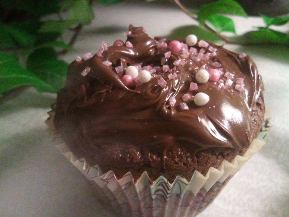 chokladmuffins med topping