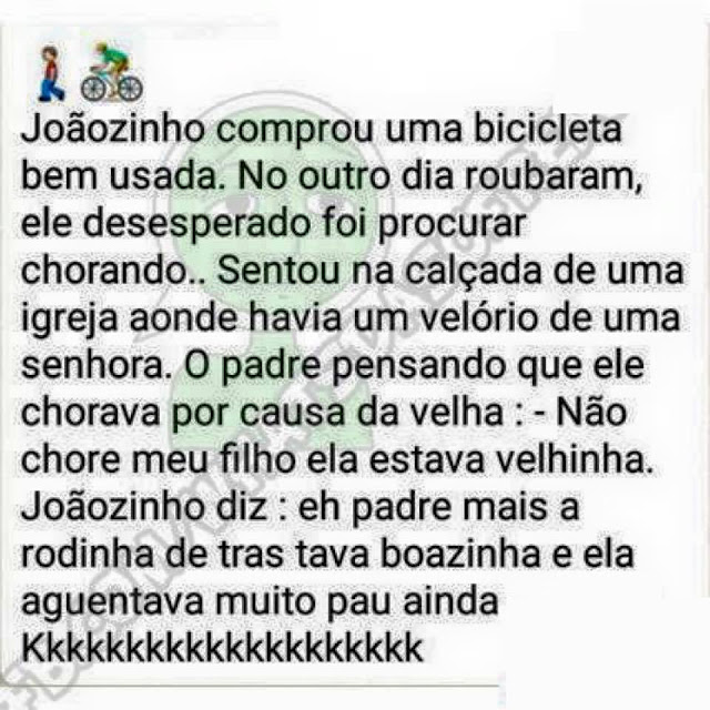 Piada do Joãozinho e sua bicicletinha ZapZap da Zoeira
