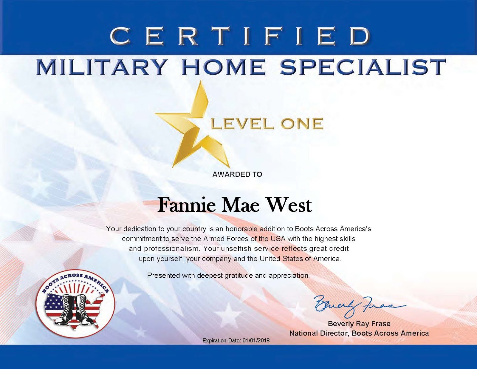 Certified VA Residential Specialisth