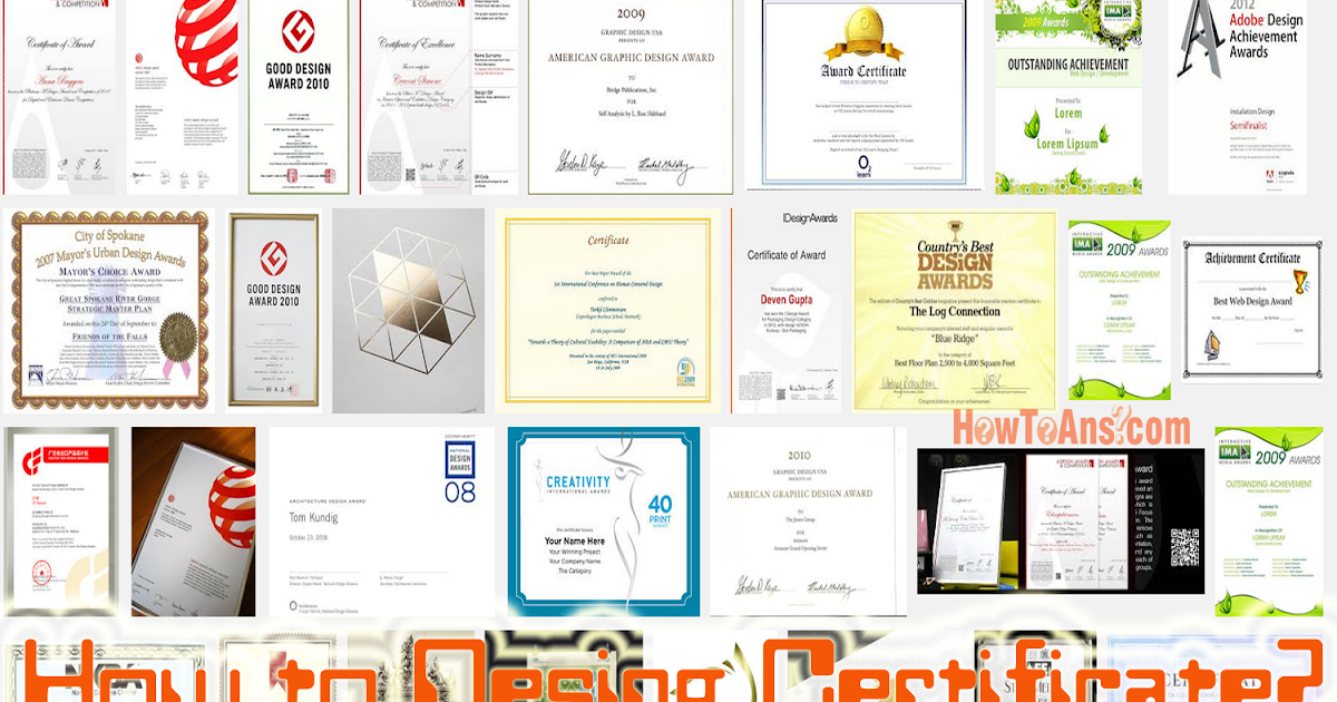 how to design certificates