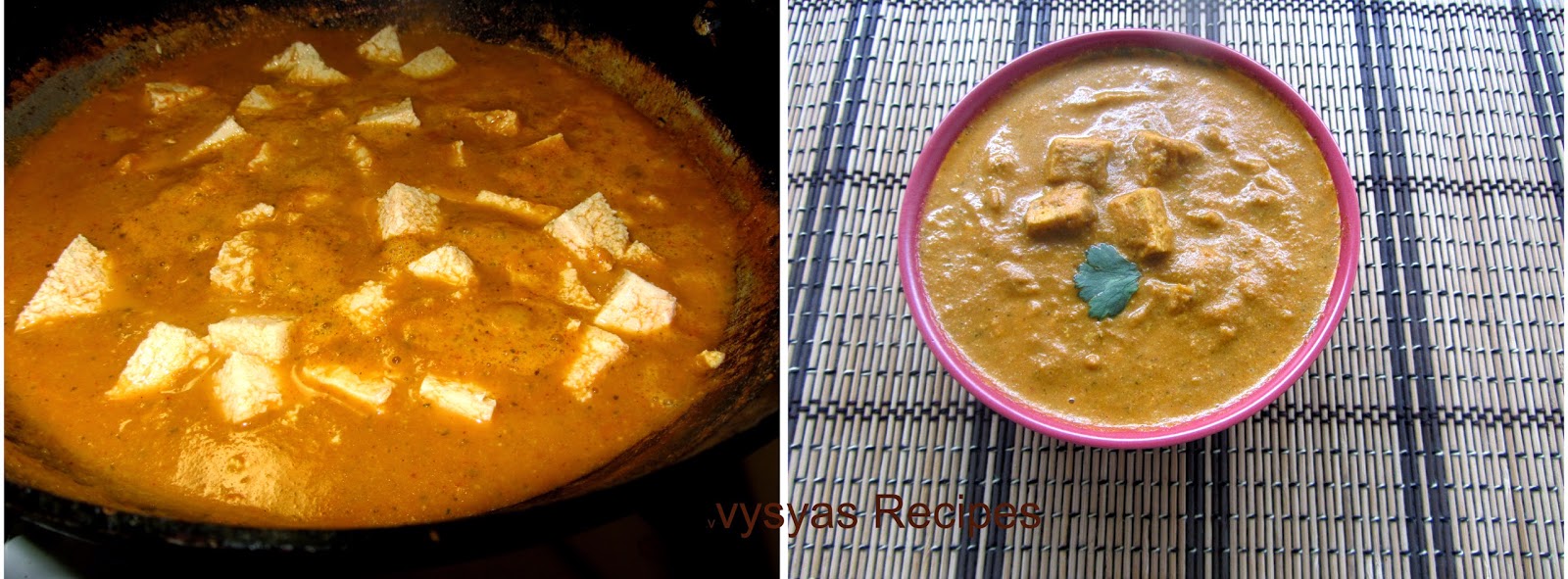 Vysya's Delicious Recipes Tofu Gravy Tofu Masala Spicy Tofu Gravy