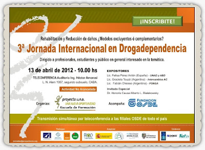 3ª Jornada Internacional en Drogadependencia