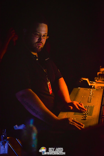 The audio/lighting control technician that make sure everything is good to go OneRepublic Native Live in Malaysia 2013 