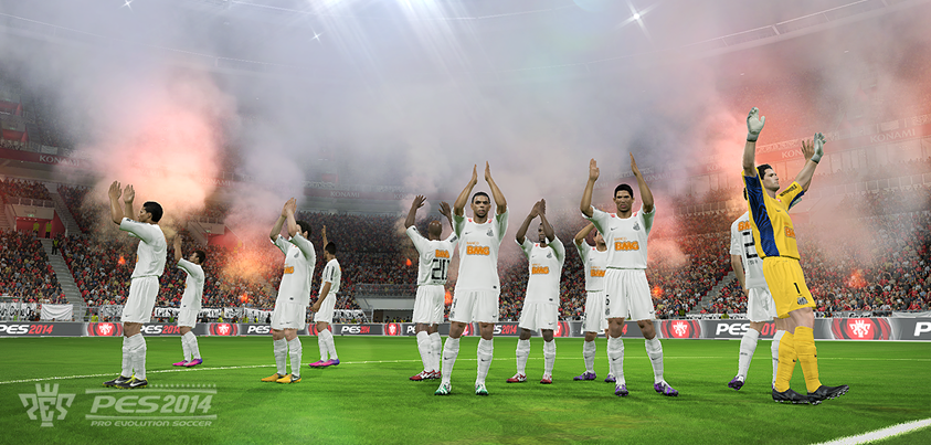 Foram reveladas as primeiras screenshots do Pro Evolution Soccer 2014 mostrando a equipe do Santos vs. Bayern de Munique Foram reveladas as primeiras screenshots do Pro Evolution Soccer 2014 mostrando a equipe do Santos vs. Bayern de Munique