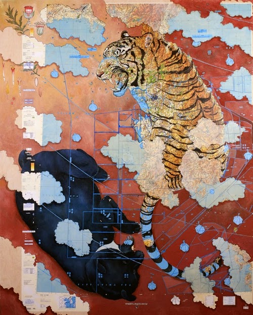 14-Tan-Gun-Artist-Paul-Morstad-Cartographic-Maps-Vancouver-Canada-Collage-Water-Colour-Gouache-Oil-Paints-www-designstack-co