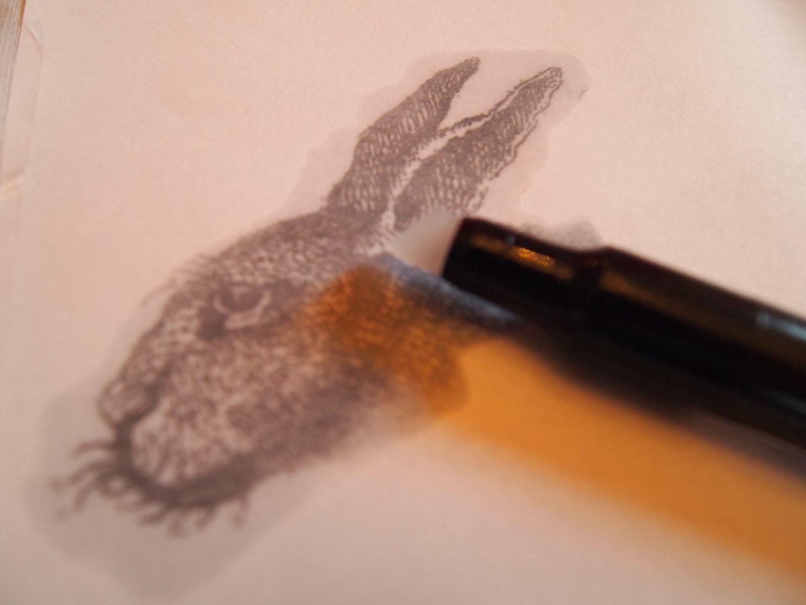 Parížankou na víkend Blender pen transfer technika