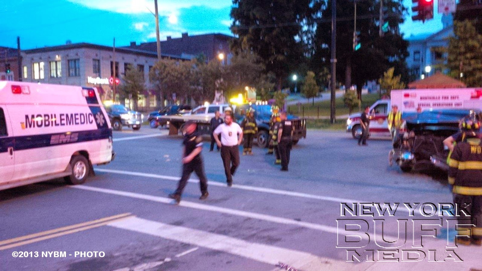 New York Buff Media Monticello FD on scene of a motor vehicle