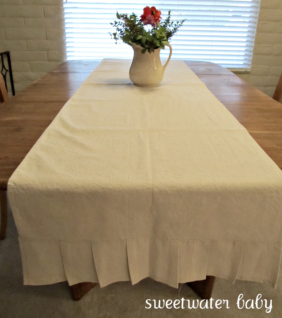 sweetwater baby ten projects in twenty days drop cloth table runner