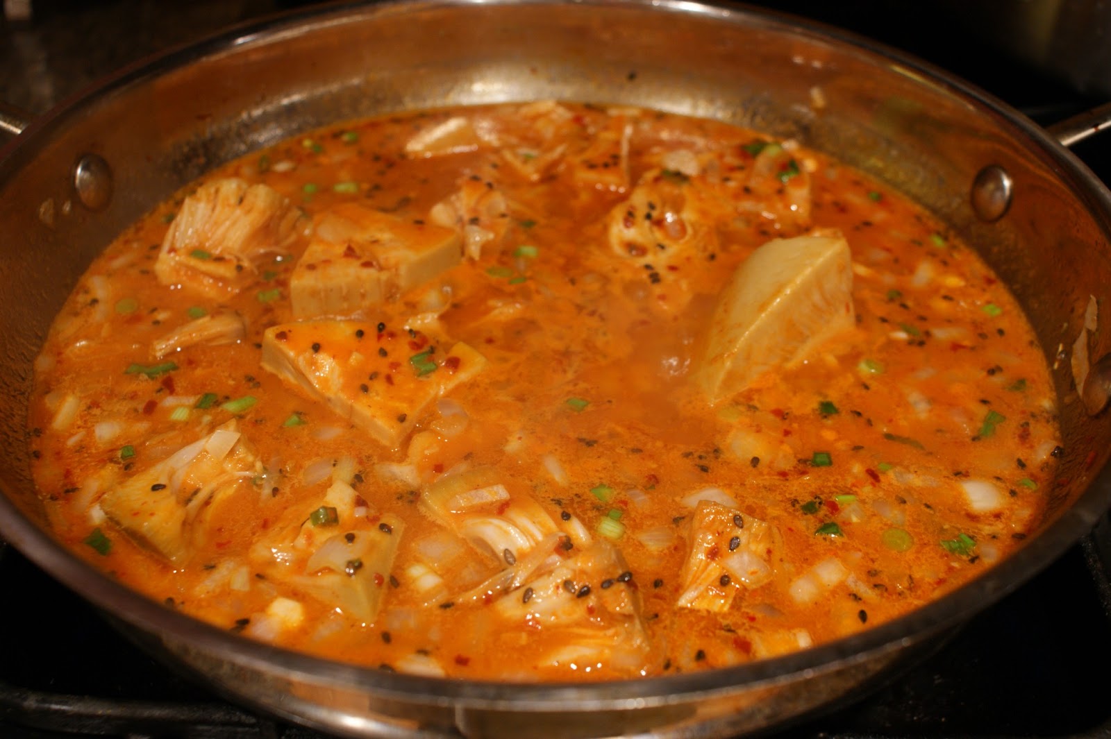 Vegan Fazool Testers Spicy Korean BBQ Jackfruit and Pull Apart Buns!