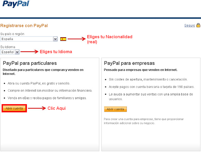 Como Crear una Cuenta De PayPal Dibujo13