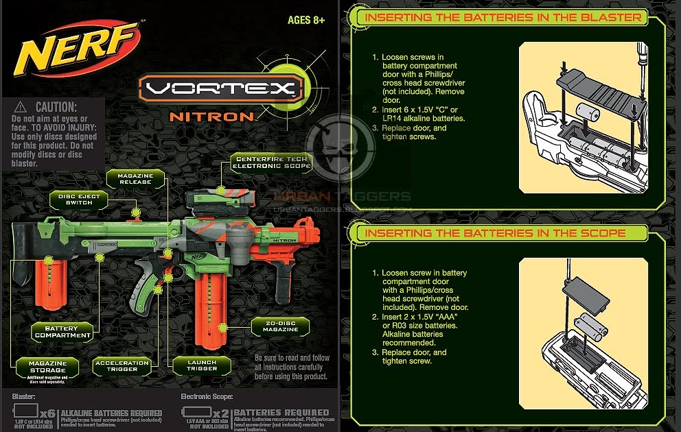New Nerf Guns Nerf Vortex Instruction Manuals