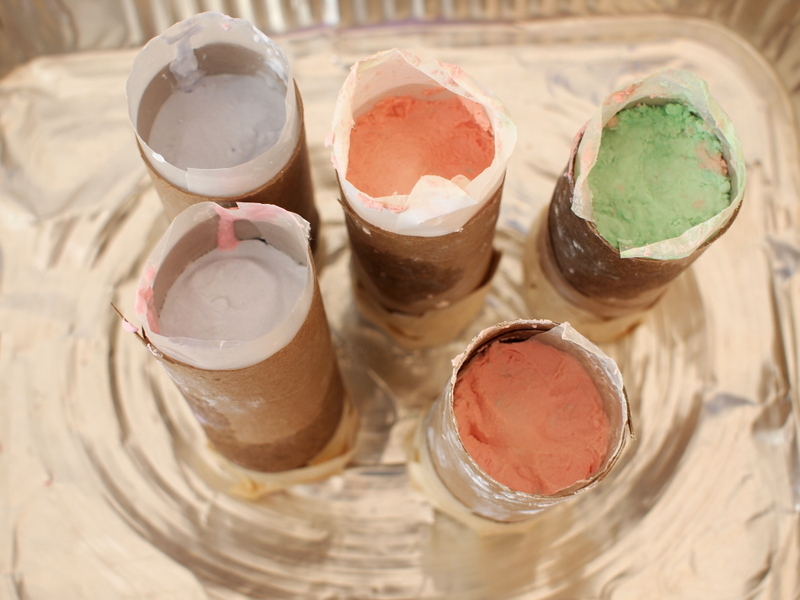 Make Homemade Sidewalk Chalk Pink Stripey Socks