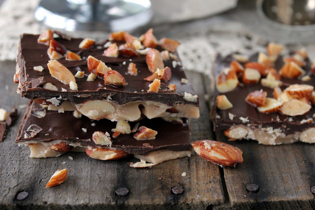 Salted Almond Toffee recipe from cherryteacakes.com