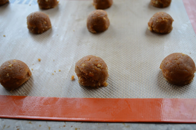 a baking lined dough parchment peanut sheet 1 onto or  butter 1/2 how  Scoop Silpat  cookies to about scratch make by