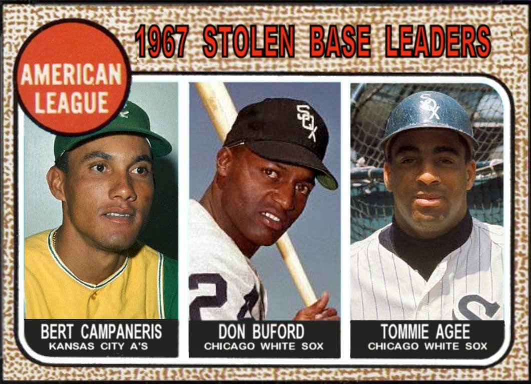 Cards That Never Were 1968 Topps AL Stolen Base Leaders Bert