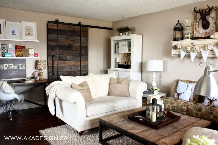 Make your own pallet wood barn door, by AKA Design, featured on ILoveThatJunk.com