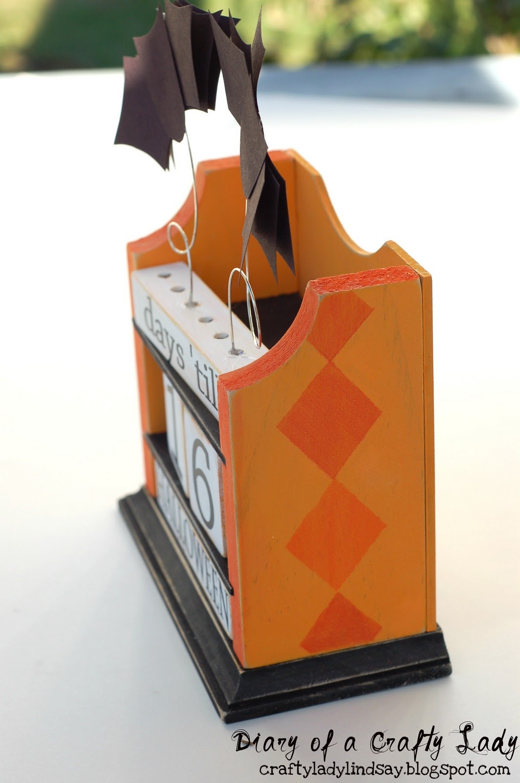 Diary of a Crafty Lady Halloween Countdown Block Calendar