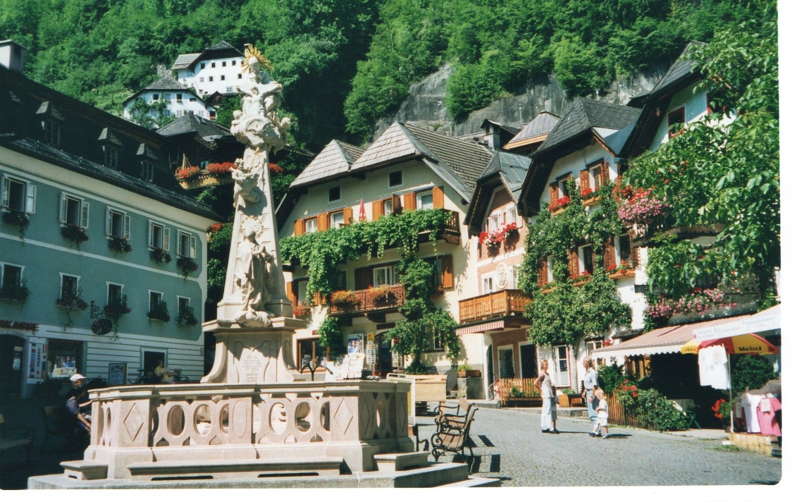 Los Alpes. Reisen durch der Alpen Das Zentrum von St. Wolfgang. El