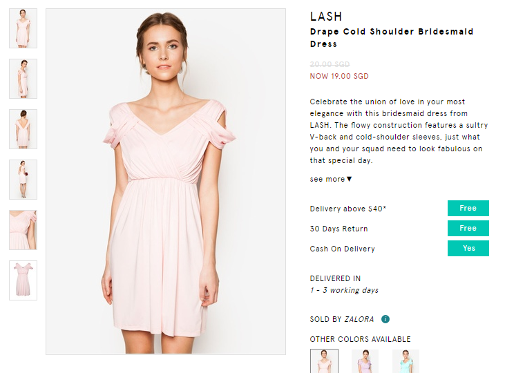 Buying bridesmaid dress online Singapore Celine Chiam Singapore