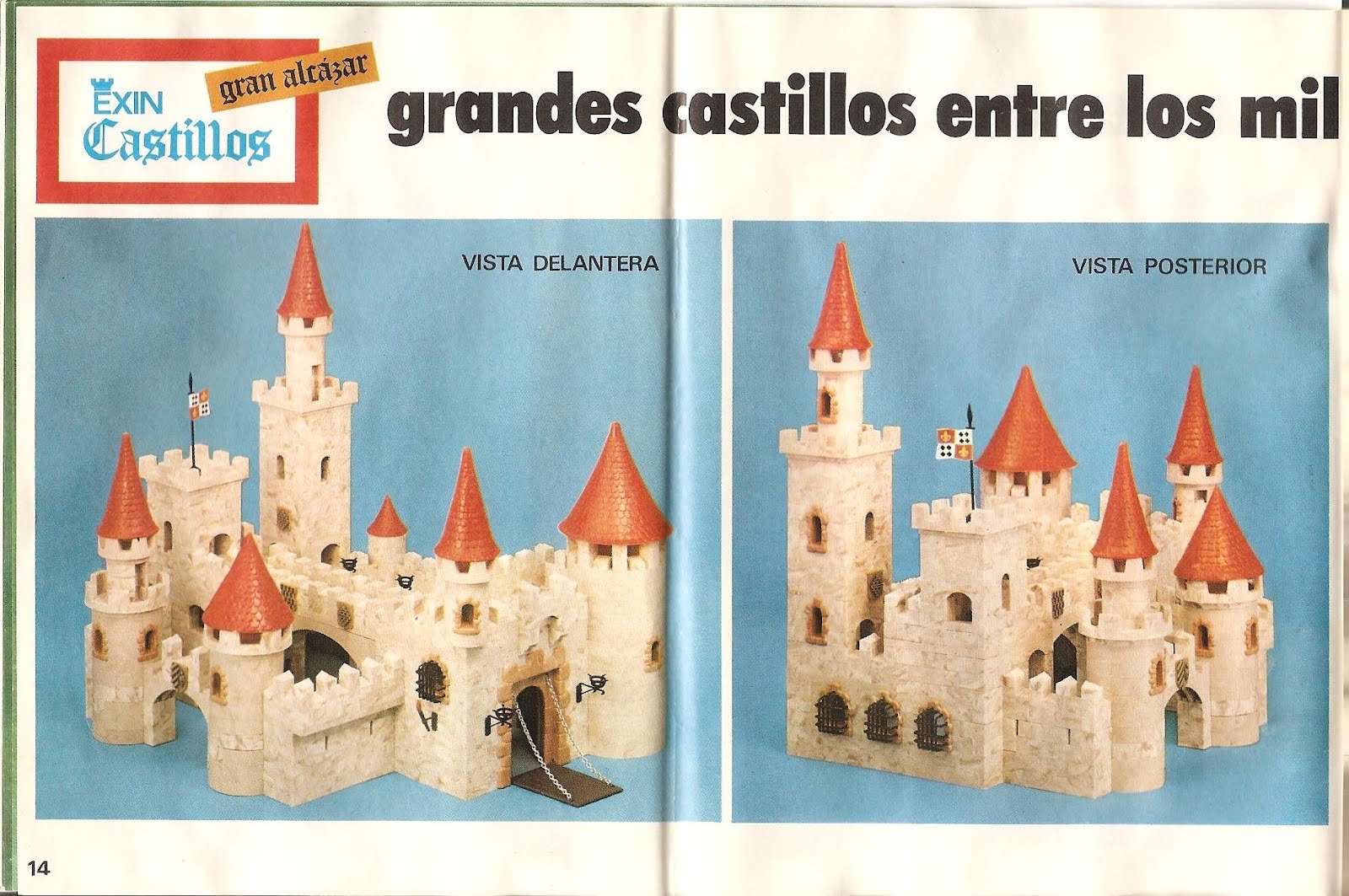 EXIN CASTILLOS ¡ EL JUGUETE QUE HACE HISTORIA ! para construir mil y un castillos: CAJA DE GRAN ALCAZAR XIII Box of Great Alcazar number XIII