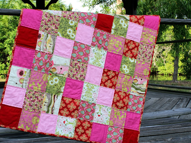 Because I'm Me Patchwork in Pink quilt