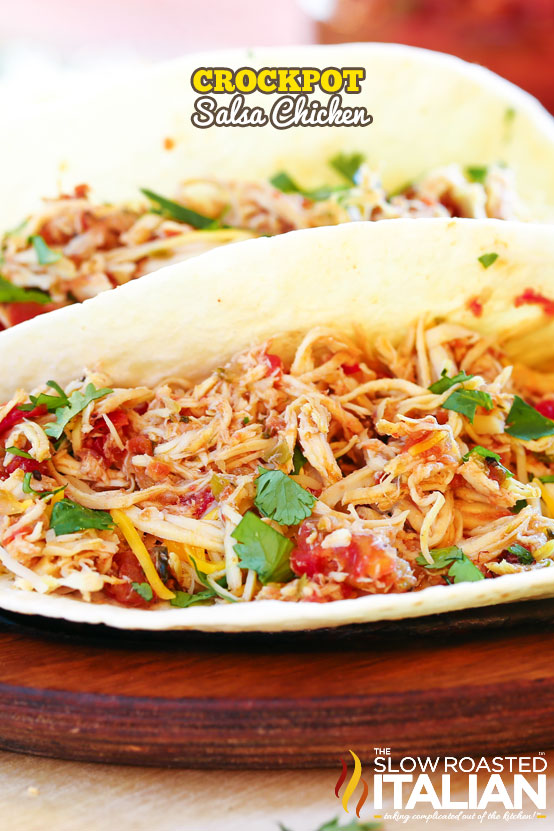 2Ingredient Crockpot Salsa Chicken