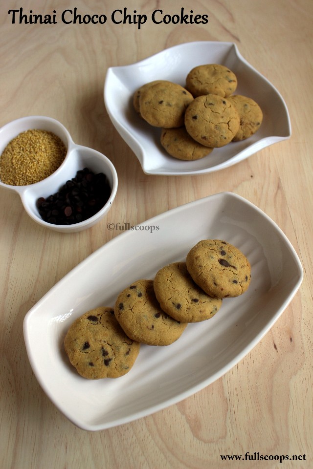 Thinai Chocolate Chip Cookies Thinai Cookies Foxtail Millet Cookies