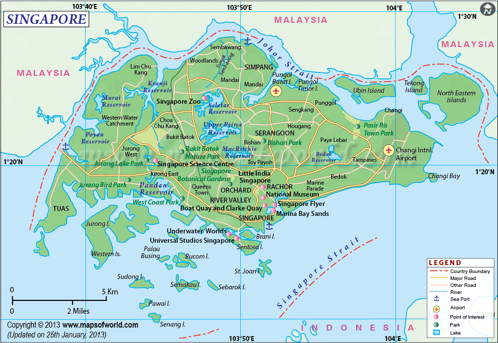 Singapore Map With Distance Basaynon: Captivated By Singapore