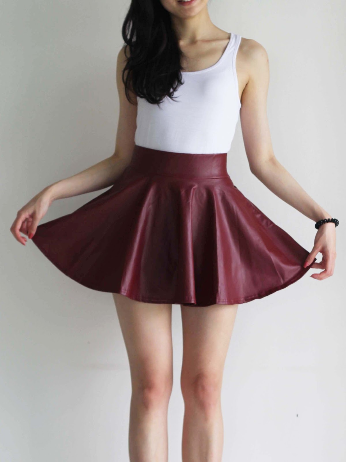 Mango+Orangie: TOPSHOP Inspired Leather Skater Skirt with ...