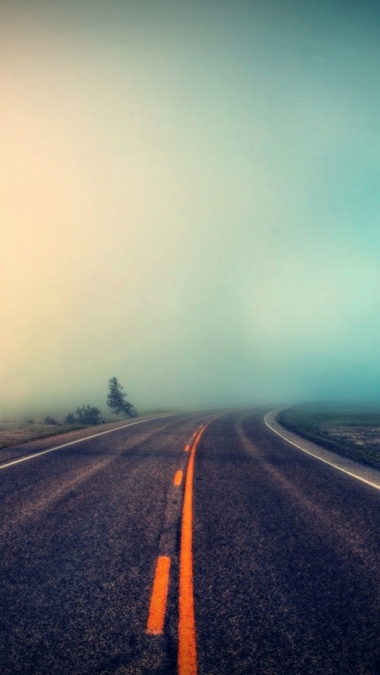 Country Road Fog  Android Best Wallpaper