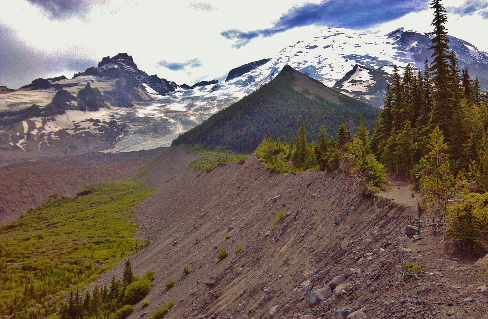 Life is a mountain. Glacier Basin Trail and Emmons Moraine Trail Mt