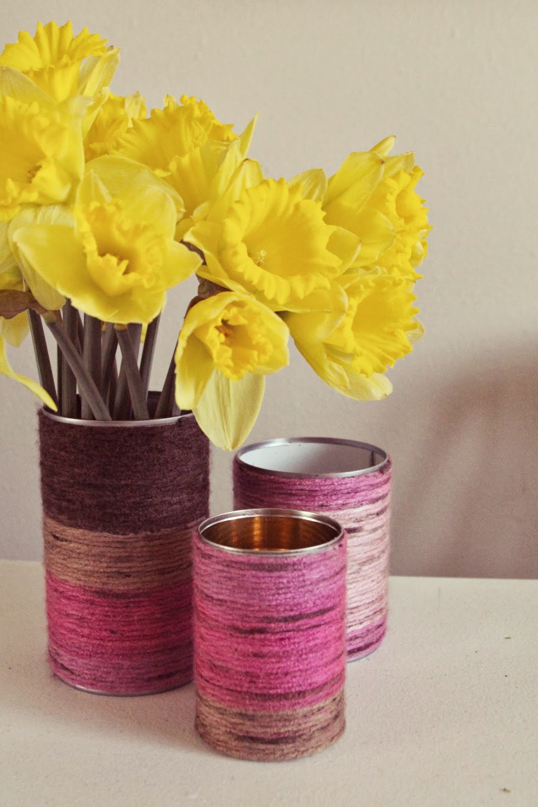 WhiMSy love DIY Yarnwrapped vase