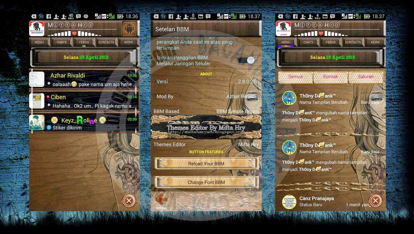 BBM Mod V2.8.0.21 Tema Simple Brown Exclusive BBM Mod V2.8.0.21 Tema Simple Brown Exclusive