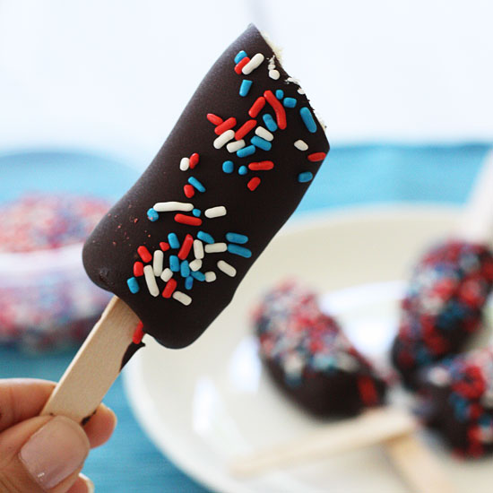 Frozen Banana Popsicles Skinnytaste