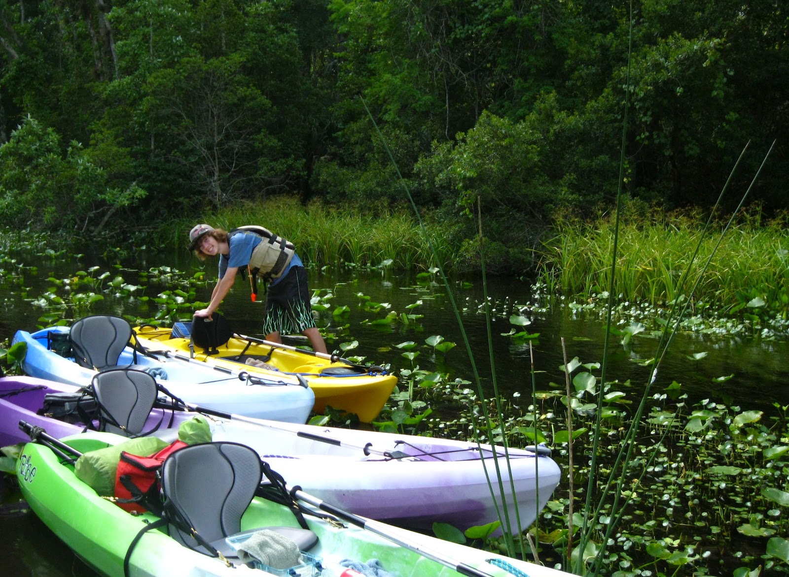 Kayaking near Ocala Kayaking Rock Springs Run on the last day in May