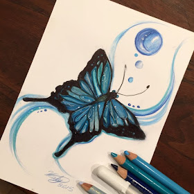 16-Blue-Butterfly-Katy-Lipscomb-Lucky978-Fantasy-Watercolor-Paintings-Colored-Pencils-Drawings-www-designstack-co