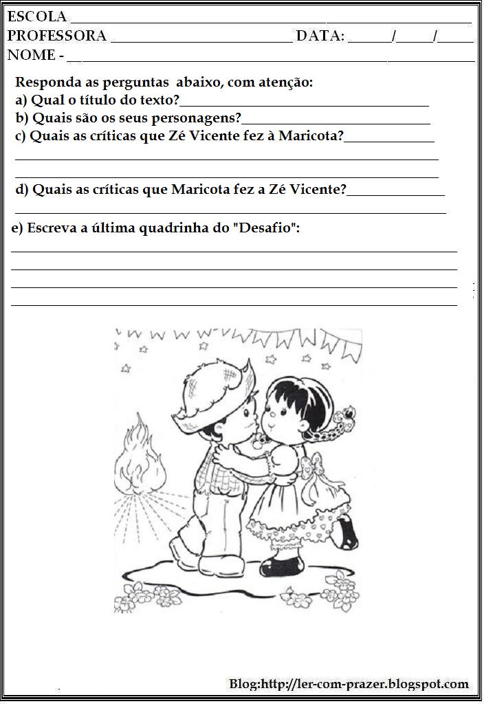 Ler com prazer: Festas Juninas - Poesias, Trabalhos e atividades...