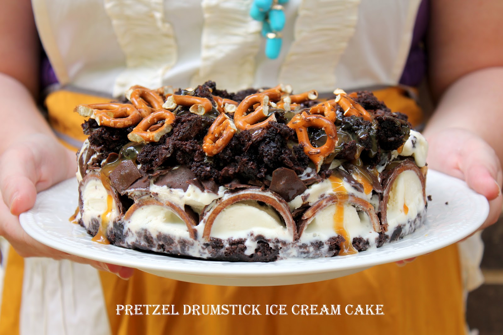 Cherry Tea Cakes Pretzel Drumstick Ice Cream Cake