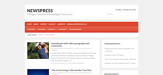 Newspress Blogger Template Is a News Related Simple Blogger Template