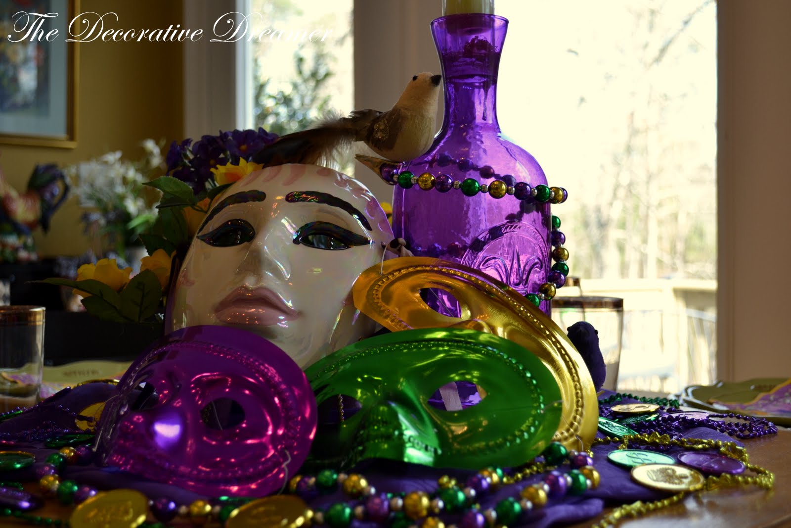 mardi gras decorative plate